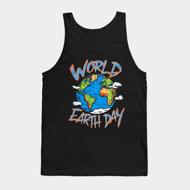 World Earth Day Tank Top by Ruru Project Studio